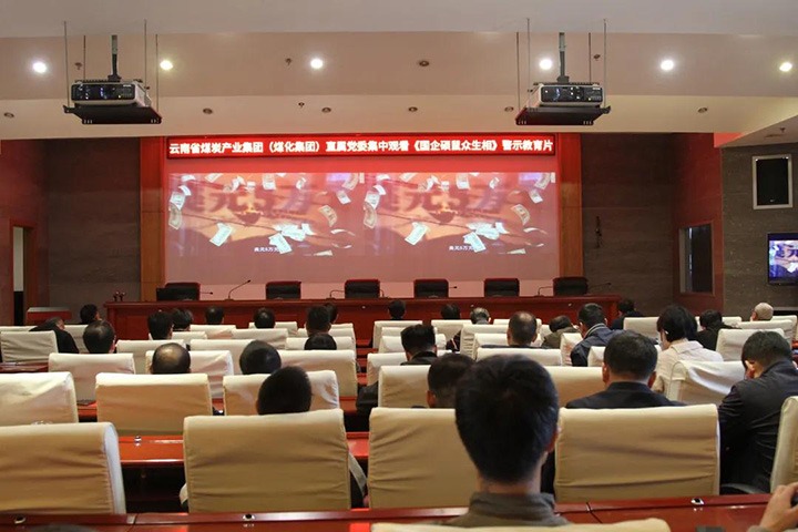 云煤（HB火博·(Home)）集团直属党委组织旁观《国企硕鼠多生相》警示教育片