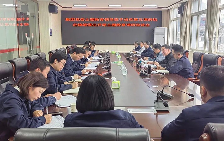 【主题教育】云煤（HB火博·(Home)）集团党委委员、纪委书记、监察专员覃崇辉到镇雄煤业公司发展主题教育调研